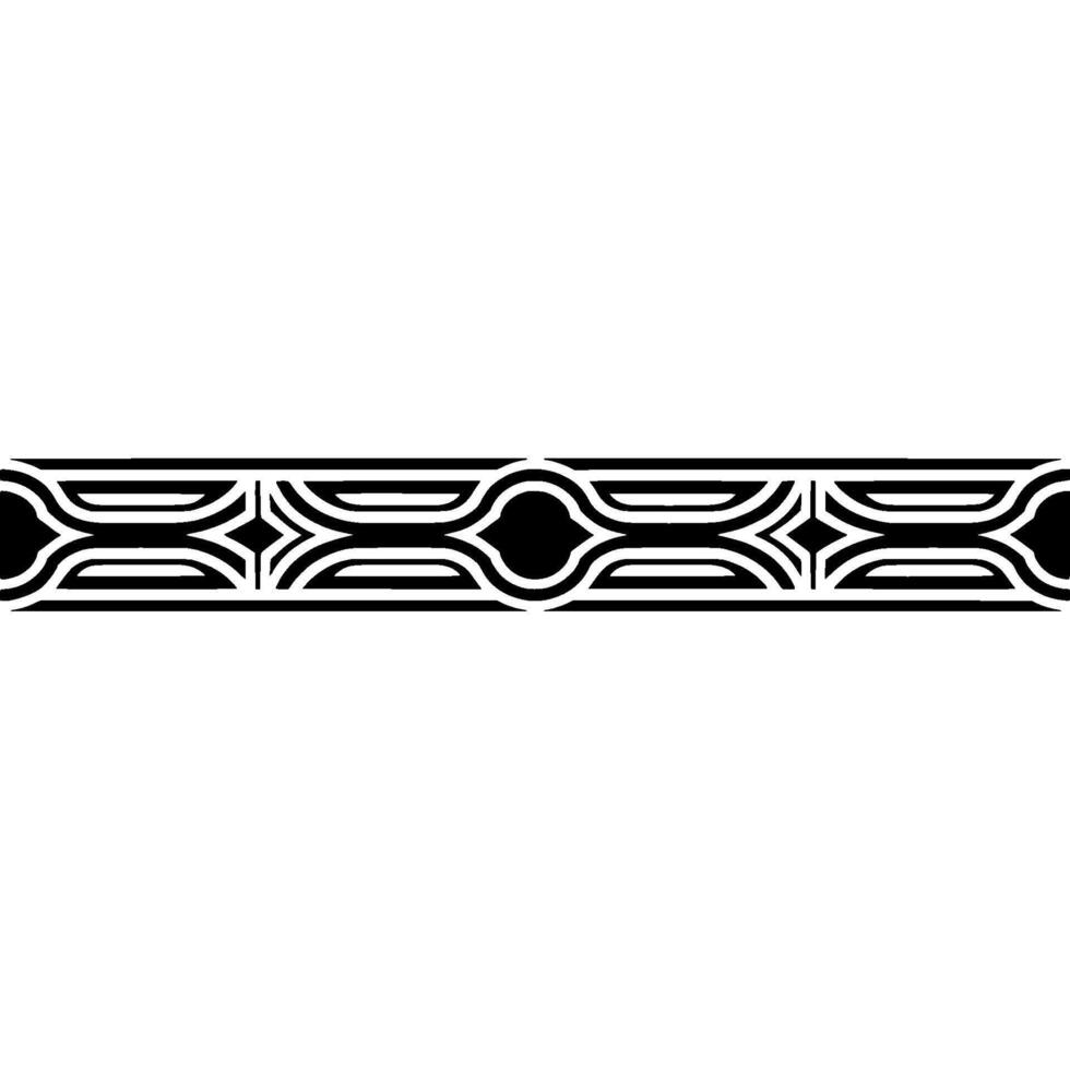 Black White Art Deco Border on White Background vector
