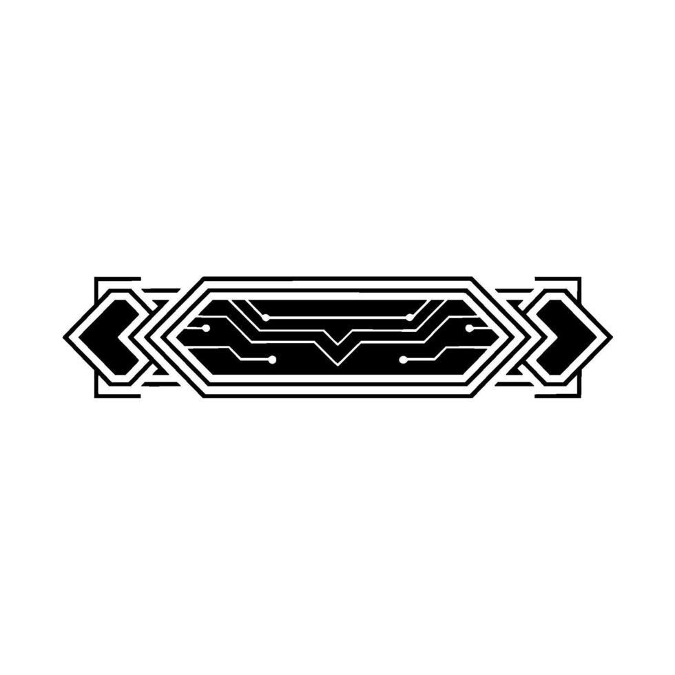 Abstract Tech Circuit Board on White, Minimalist vector