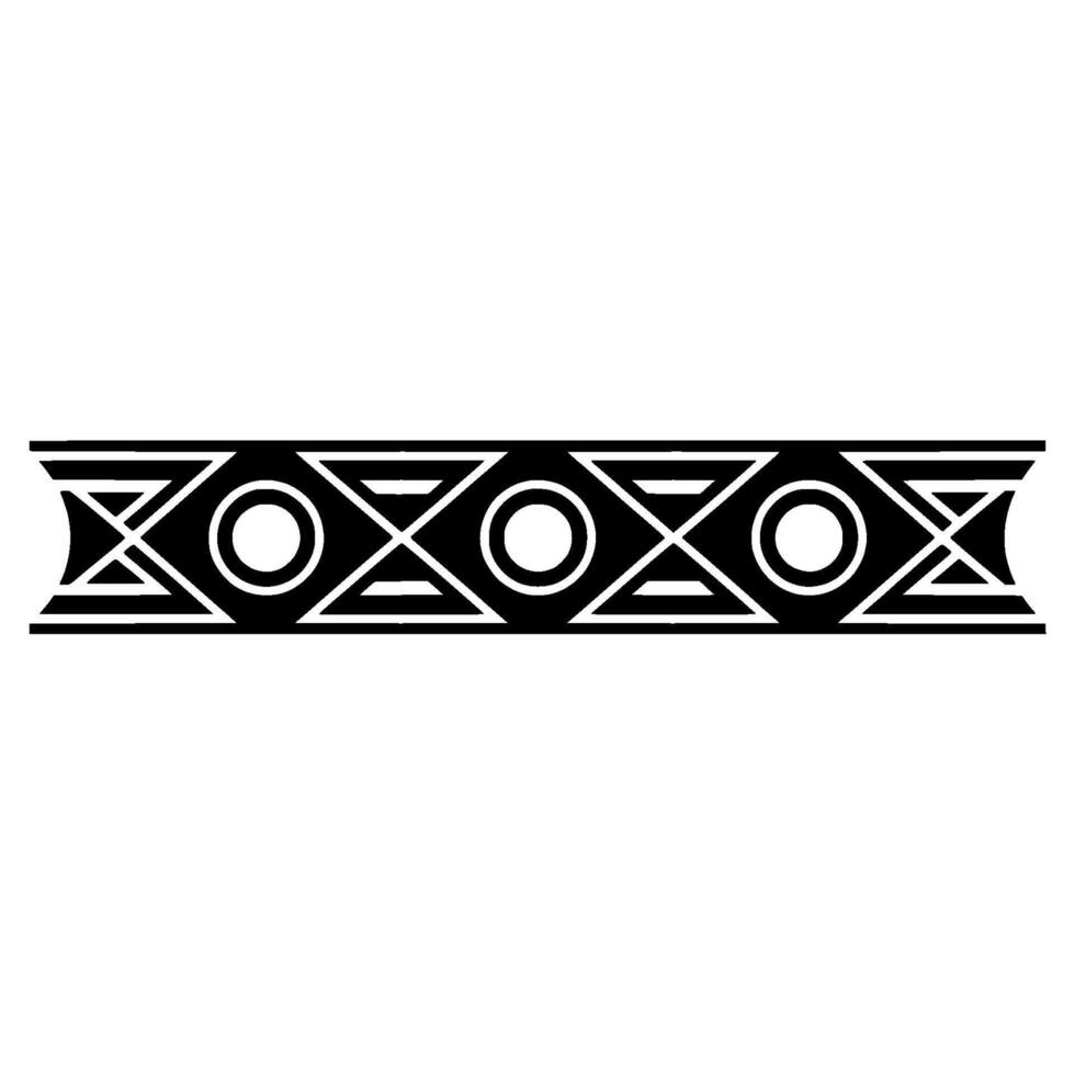 Geometric Black and White Border , Minimalist Tribal Style vector