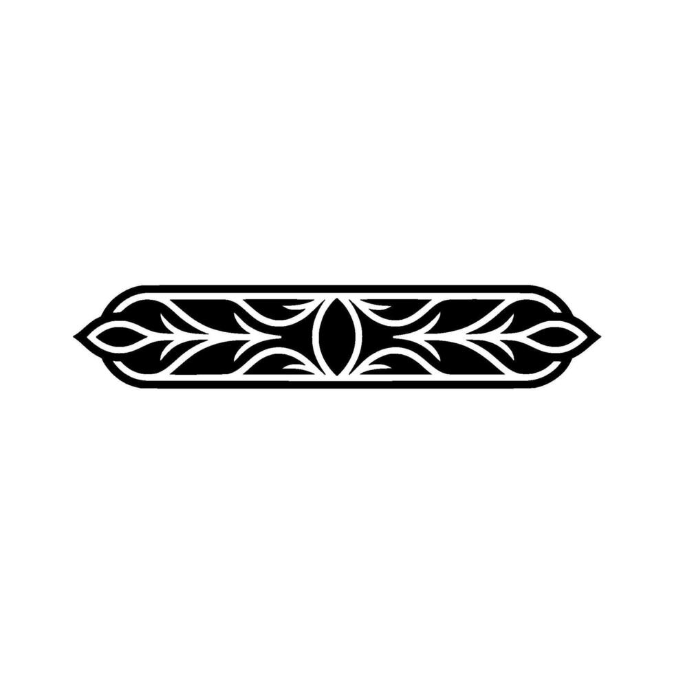 Elegant Black White Decorative Border Element for Projects vector