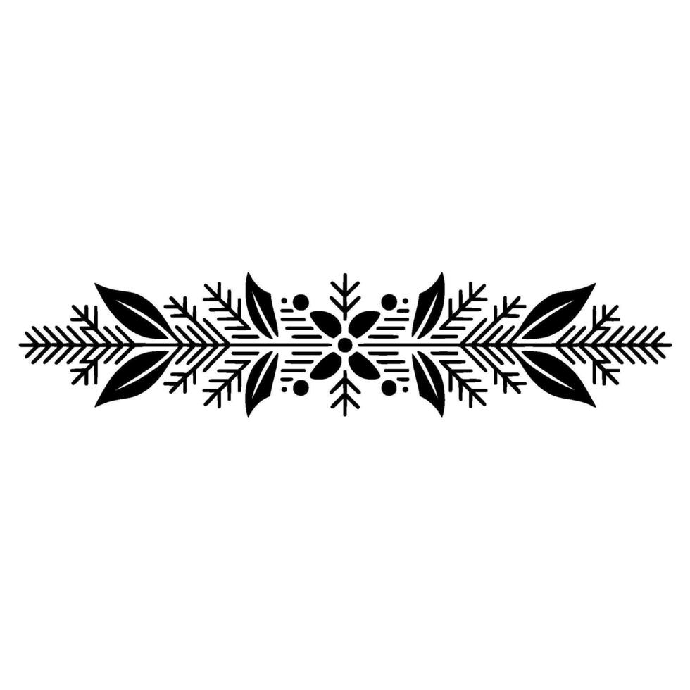 Minimalist Floral Border with Berries and Leaves vector