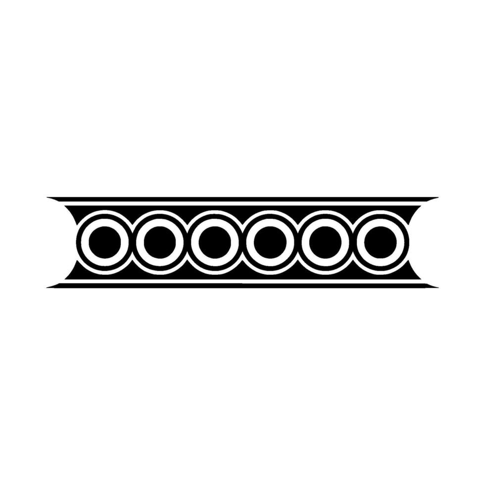 Geometric Black and White Border , Circular Elements vector