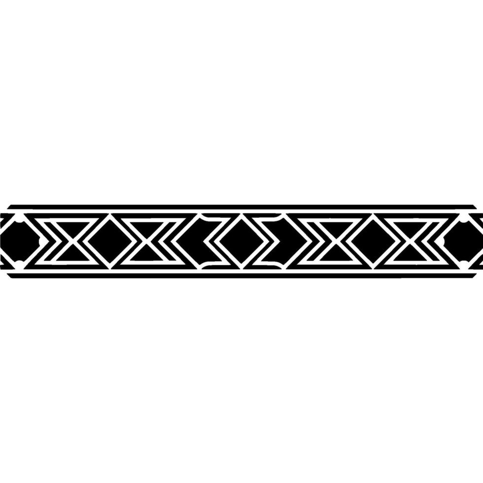 Black White Geometric Border, Minimalist Ornament vector