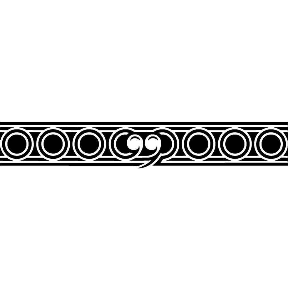 Abstract Black White Decorative Border Element vector