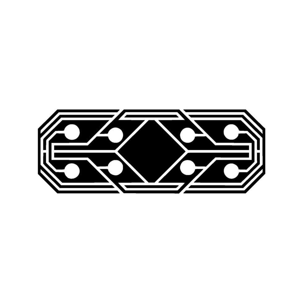 Minimalist Circuit Board with Glowing Nodes vector