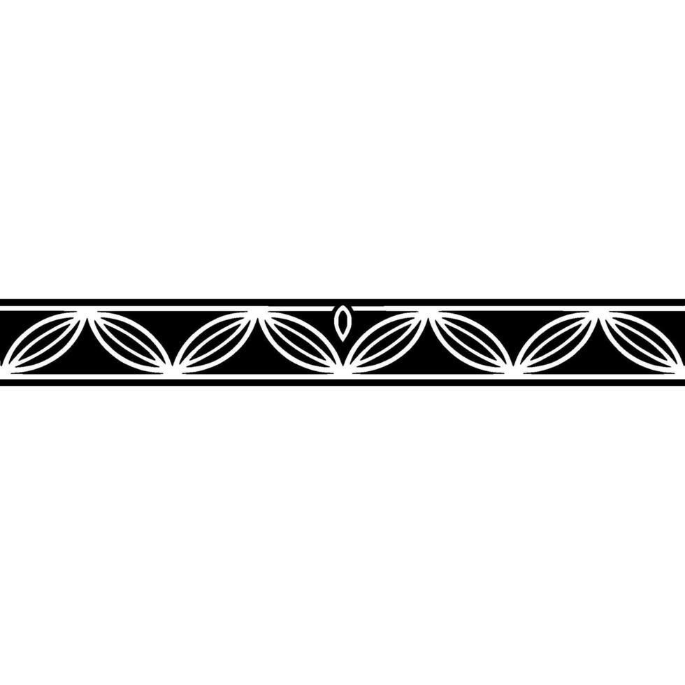 Geometric Border Black and White Floral on Gradient Background vector