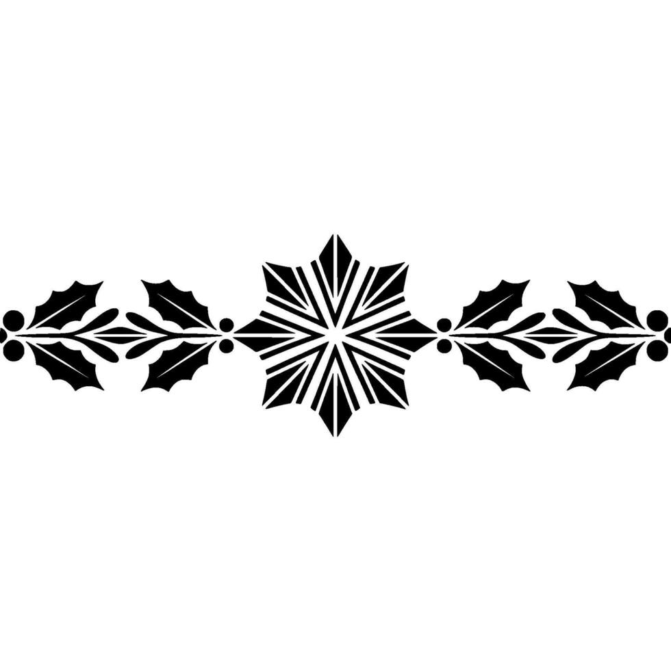 Elegant Christmas Border Black and White Festive vector