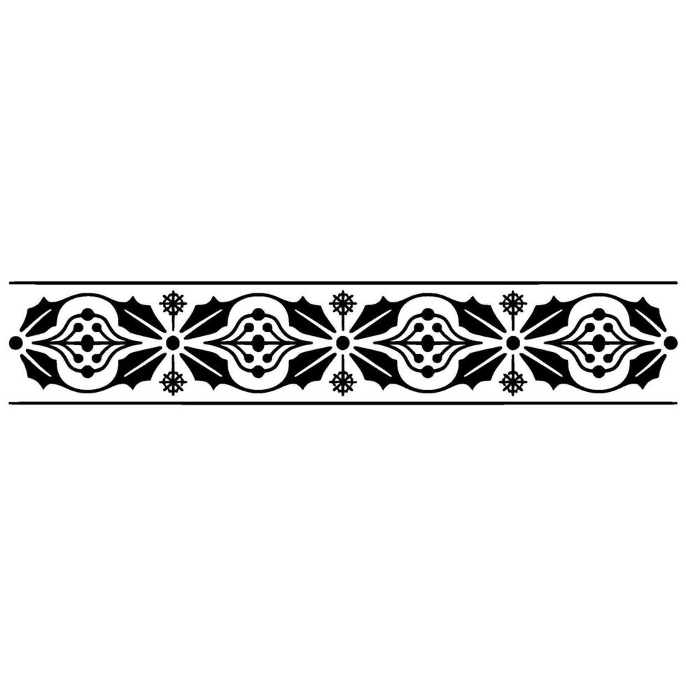 Elegant Black Ornament Border Decorative Element vector