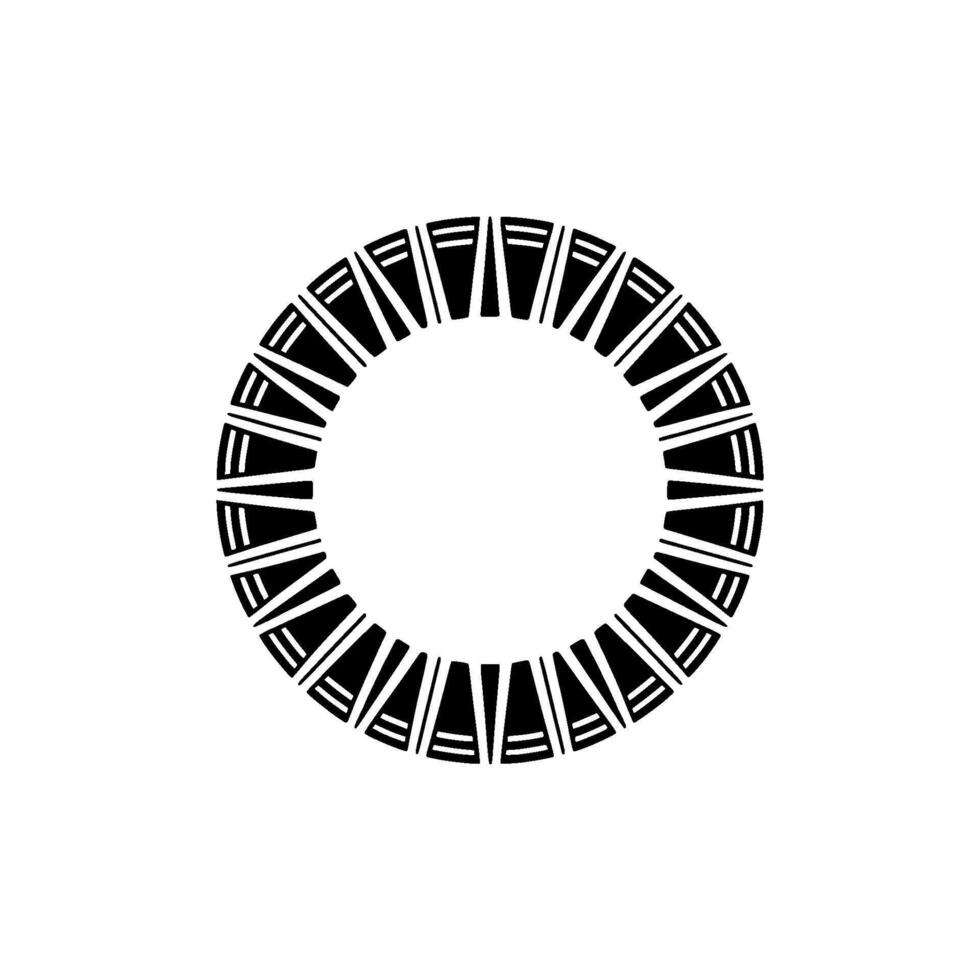 Minimalist Geometric Ring on White, Modern Abstract vector