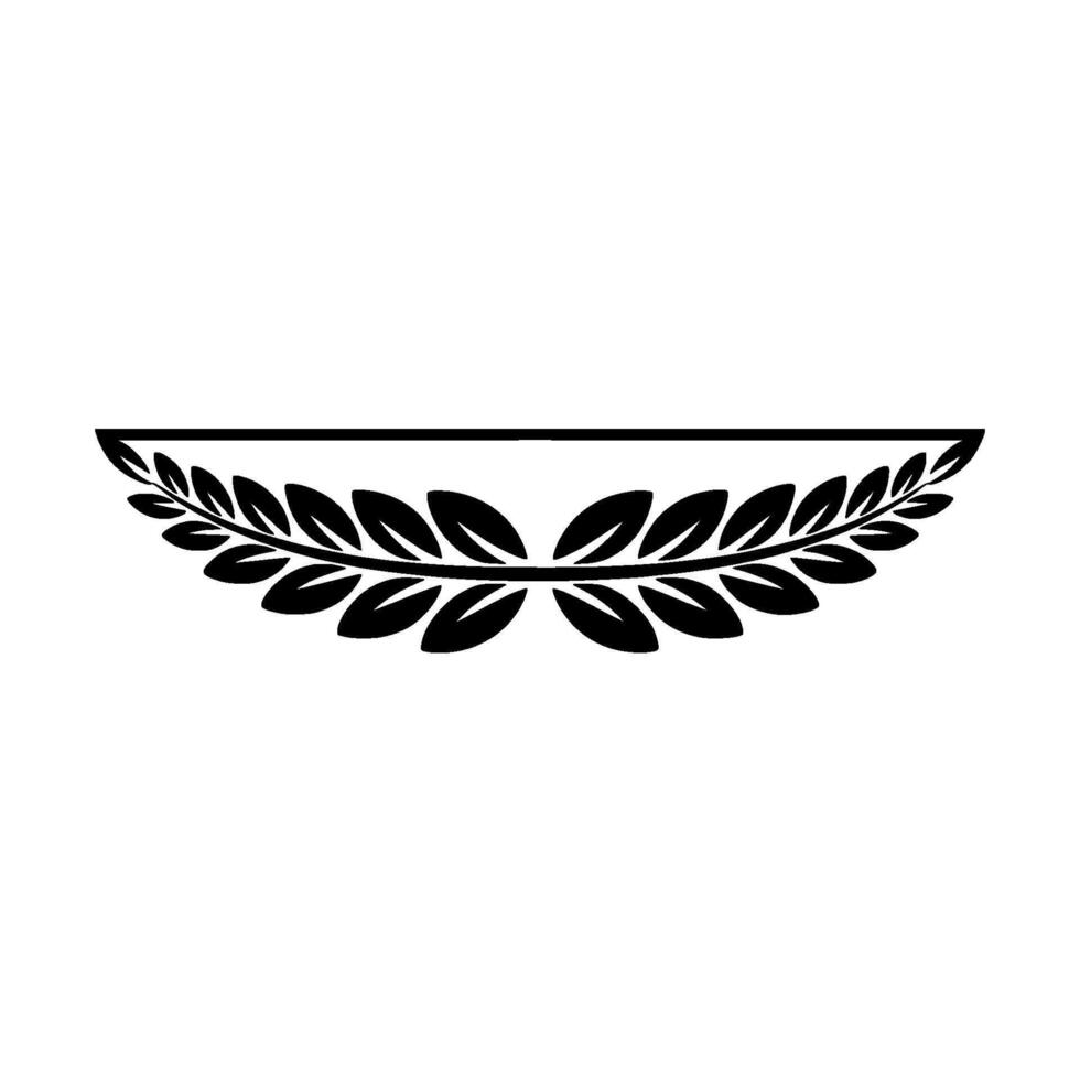 Minimalist Laurel Wreath Emblem, Illustration vector
