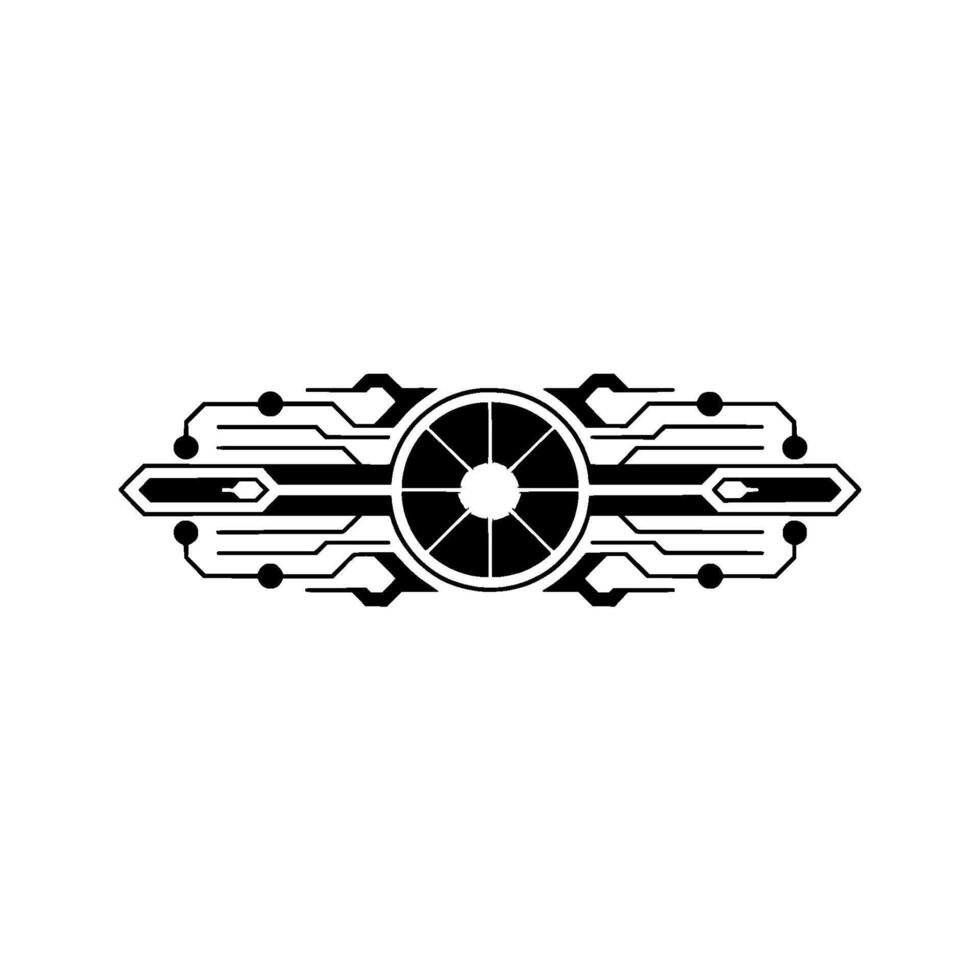 Minimalist Tech Circuit with Light Burst Clean Futuristic vector