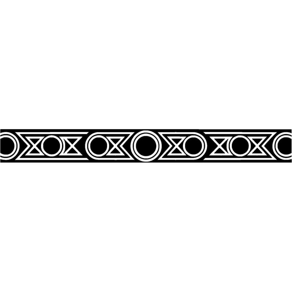 Geometric Art Deco Border on White Minimalist vector