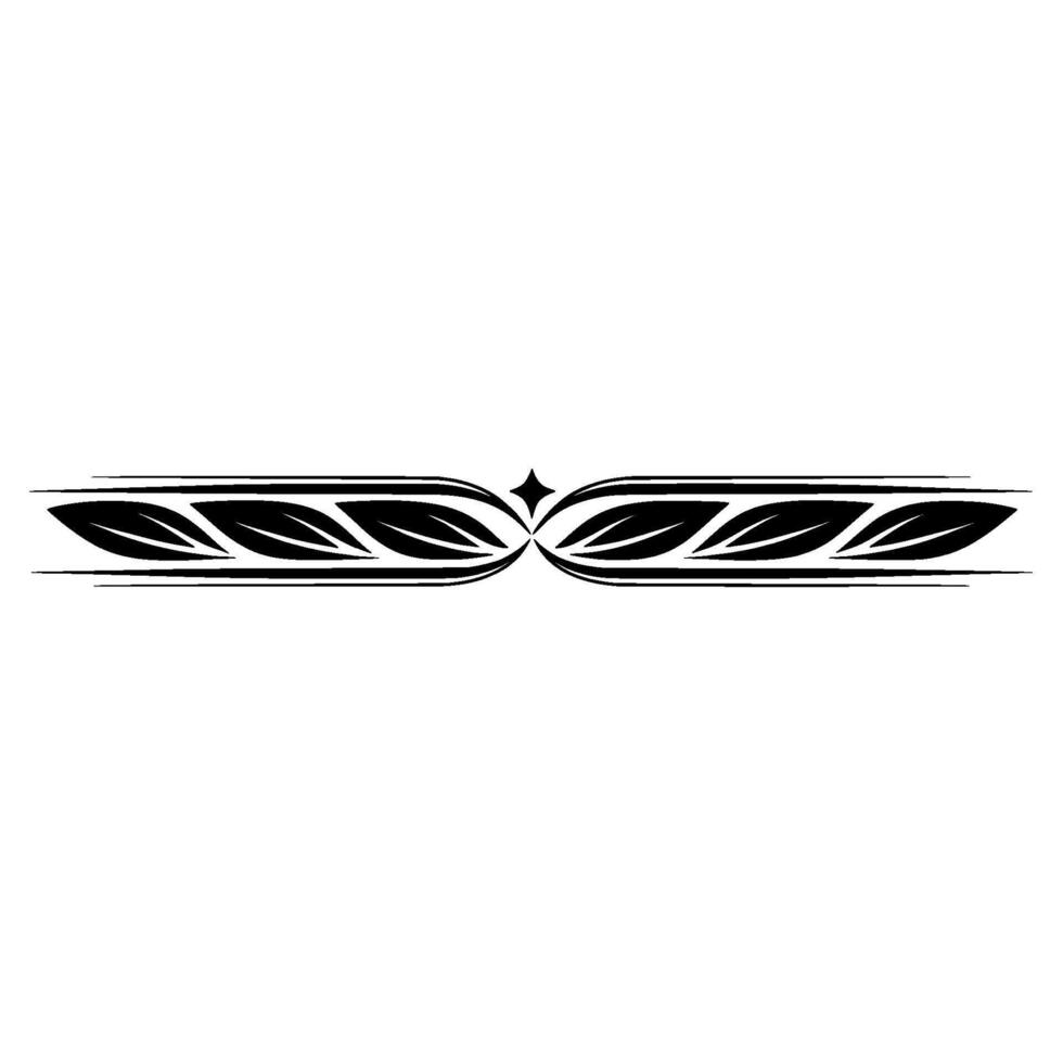 Elegant Black Leafy Border on White Background 1 vector