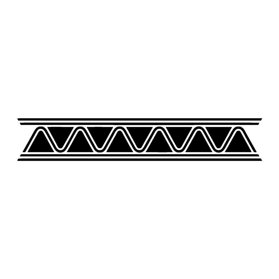 Minimalist Corrugated Cardboard Pattern on White vector