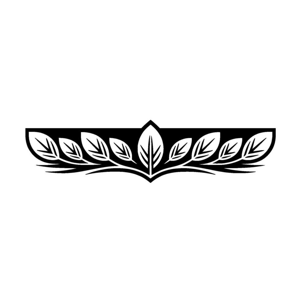 Black Leafy Border , Minimalist, Elegant Decorative vector