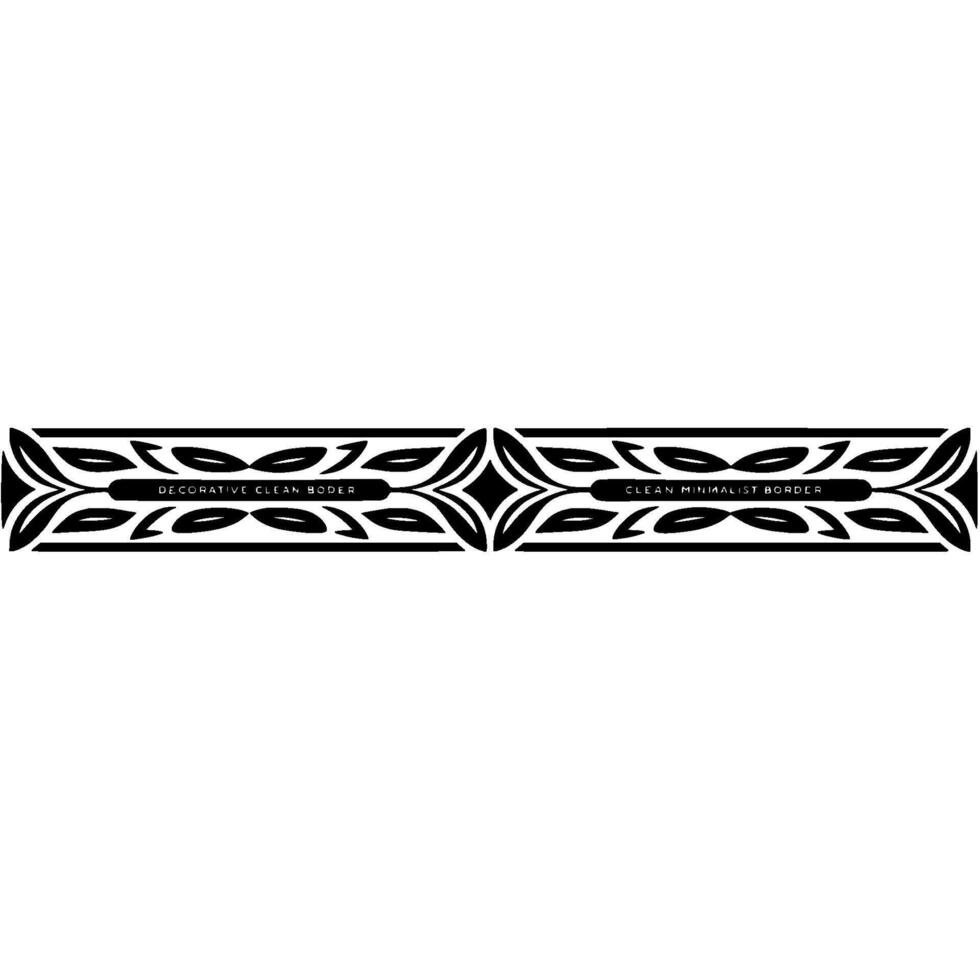 Minimalist Black Leaf Border on White Background 1 vector