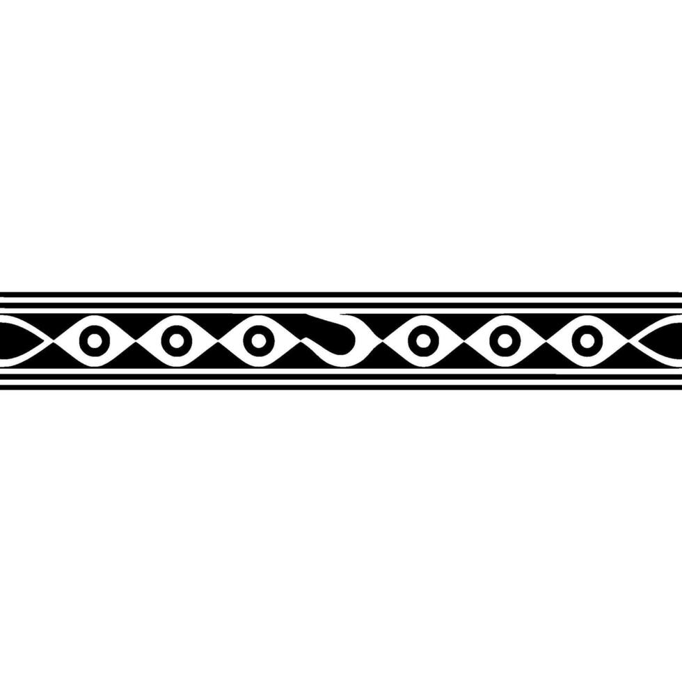 Monochrome Geometric Border, Minimalist Pattern , Decorative Element vector