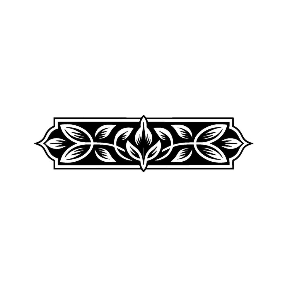 Elegant Floral Border in Black and White on a Light Background vector