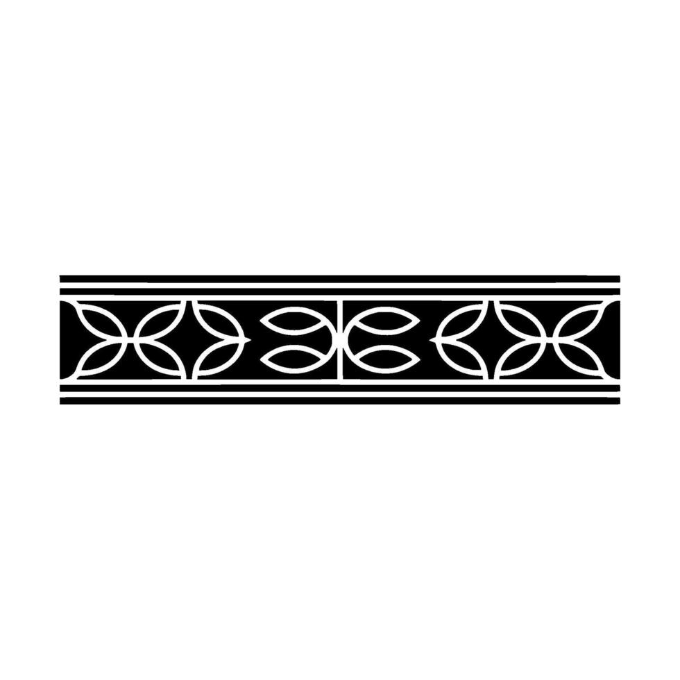 Geometric Black and White Border , Elegant, Simple vector