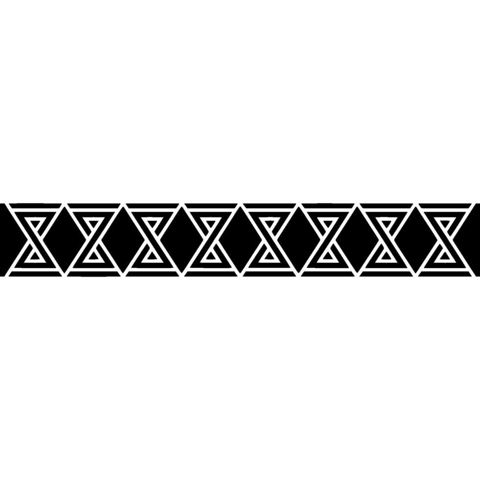 Abstract Geometric Border Black White Triangle Pattern vector