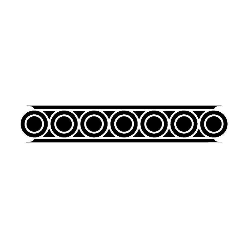 Minimalist Circular Border Ornament, Black White Decorative vector
