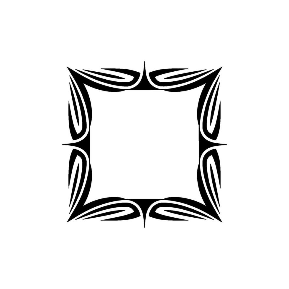 Tribal Frame on White Background, Abstract Illustration vector