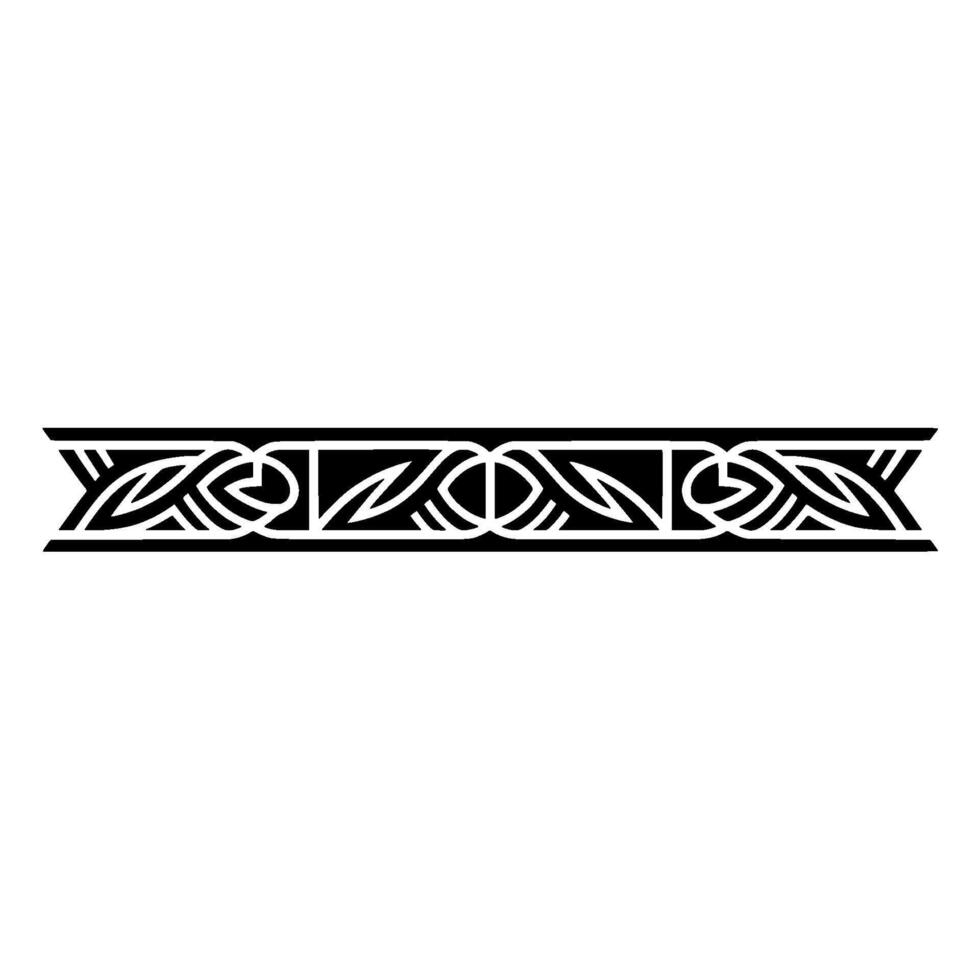 Celtic Knotwork Border, Monochromatic Illustration vector