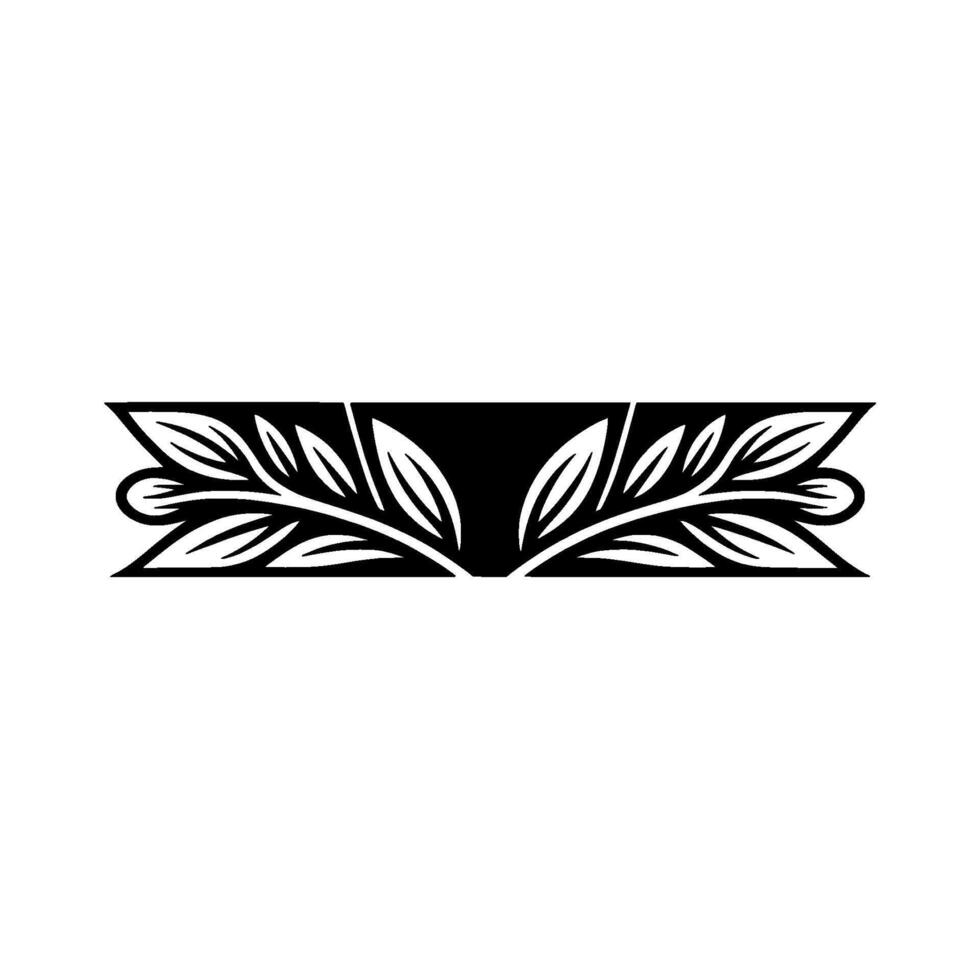 Elegant Black Floral Border Minimalist vector
