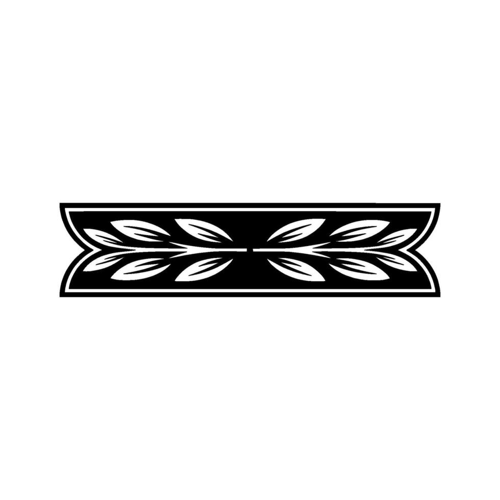 Elegant Black White Leafy Banner on White Background vector
