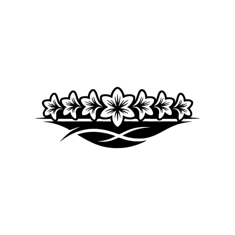 Minimalist Floral Crown Border , Illustration, Simple Elegance vector