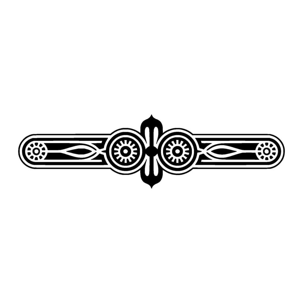 Black Ornate Border - Decorative Element, Minimalist Style vector