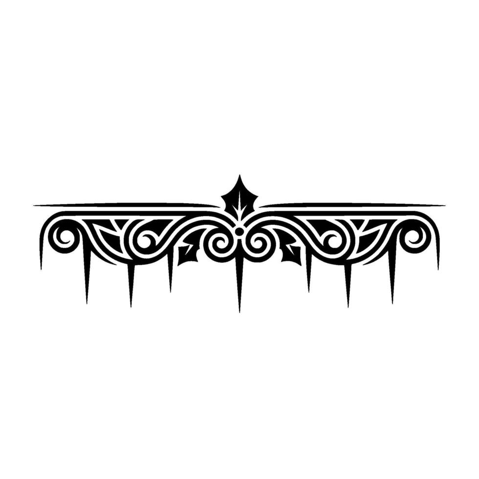 Intricate Black Ornament on White, Decorative Border vector