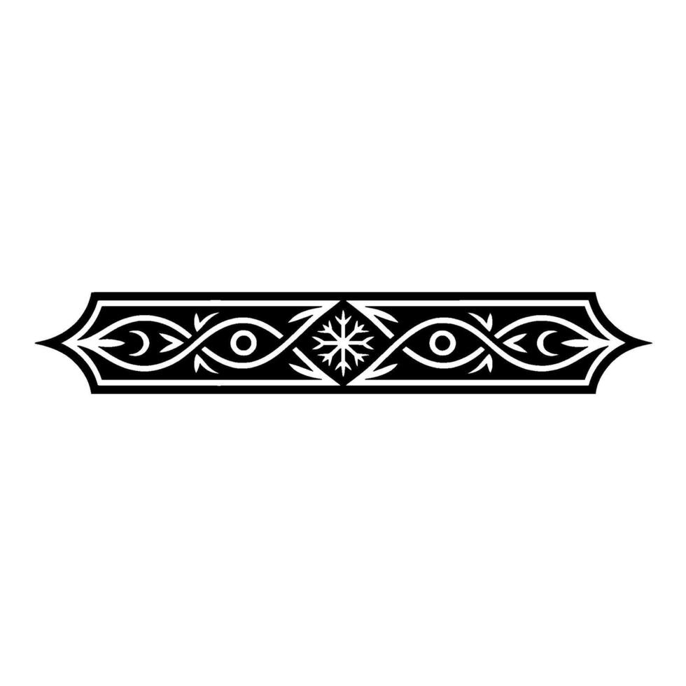 Ornate Black White Border Element - Decorative, Illustration vector