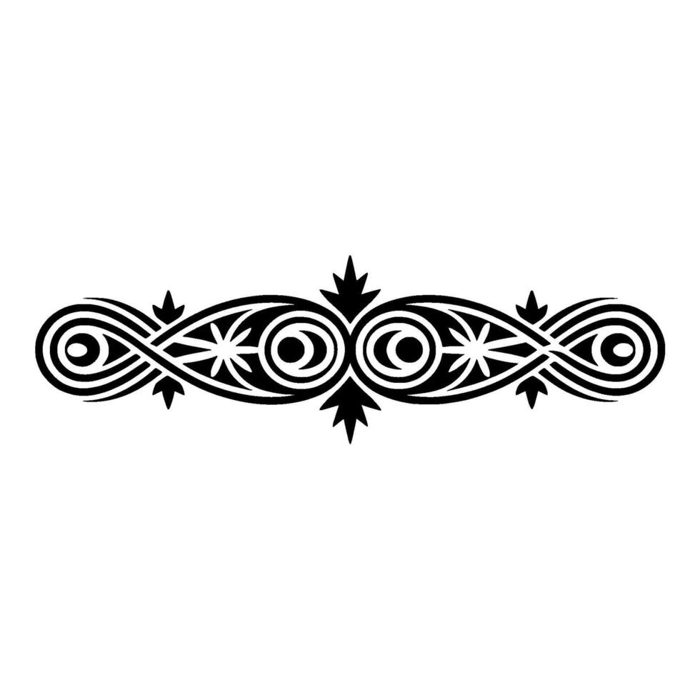 Ornate Black, and White Decorative Border Element vector