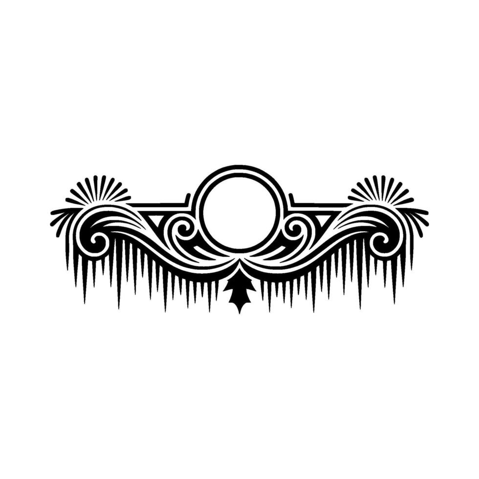 Ornate Black White Ornament Elegant , Space for Text vector