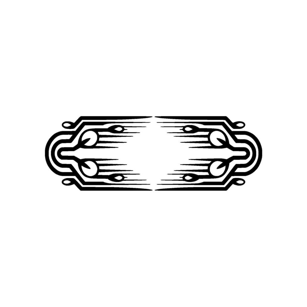Abstract Art Deco Floral in Black and Pink on White vector