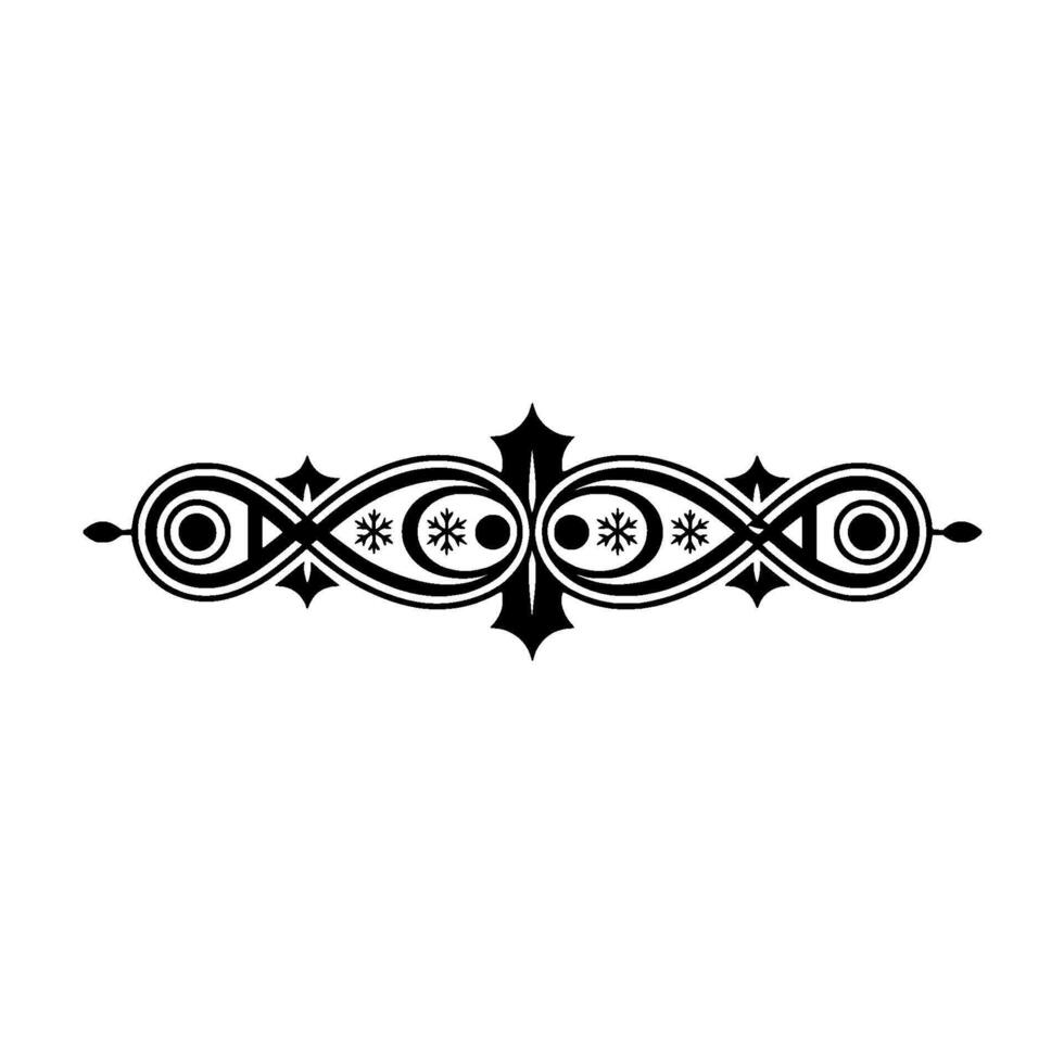 Elegant Black and White Decorative Element Ornate Border vector