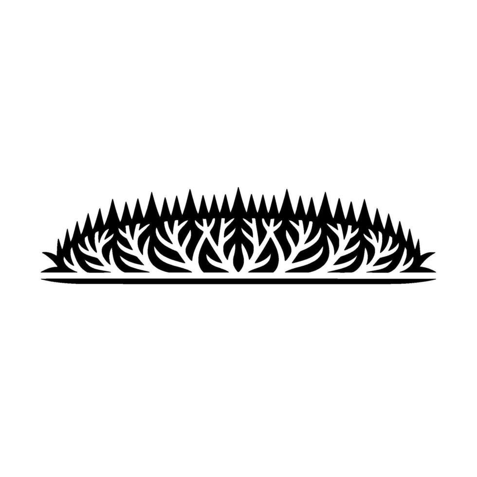Minimalist Forest Silhouette Border on White vector