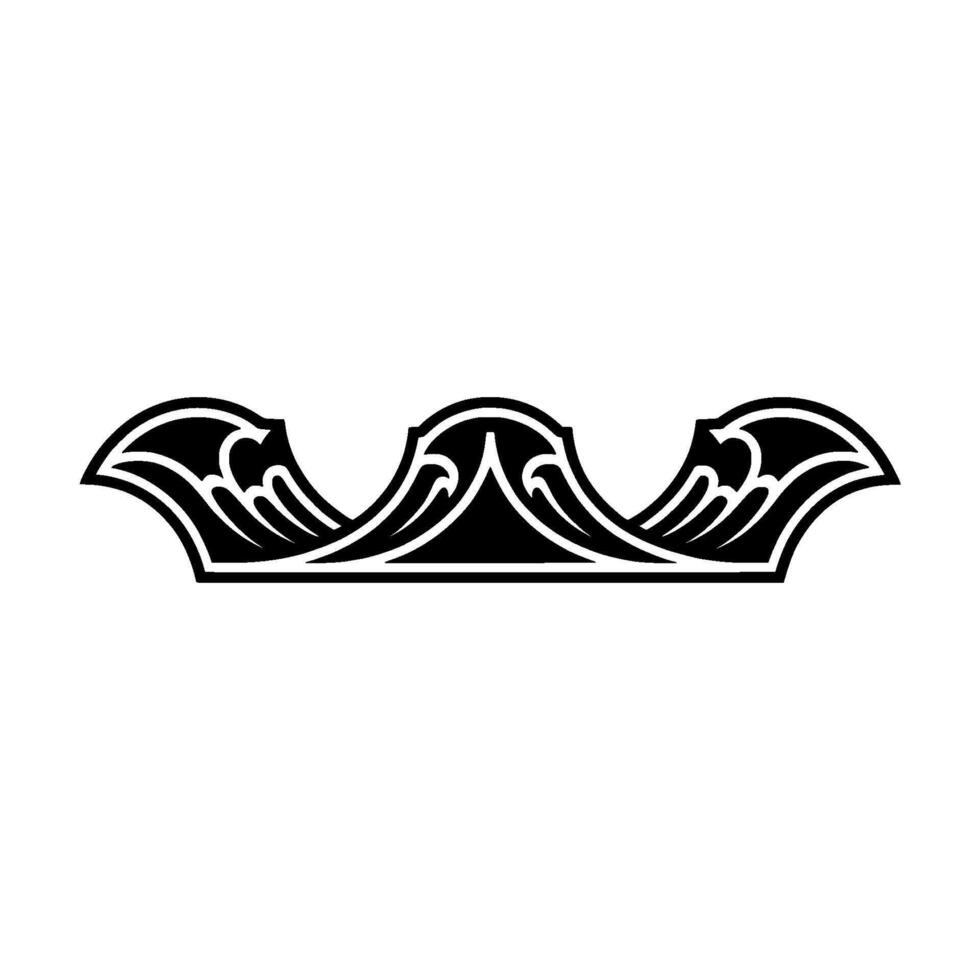 Minimalist Wave Crest Element on White Background vector