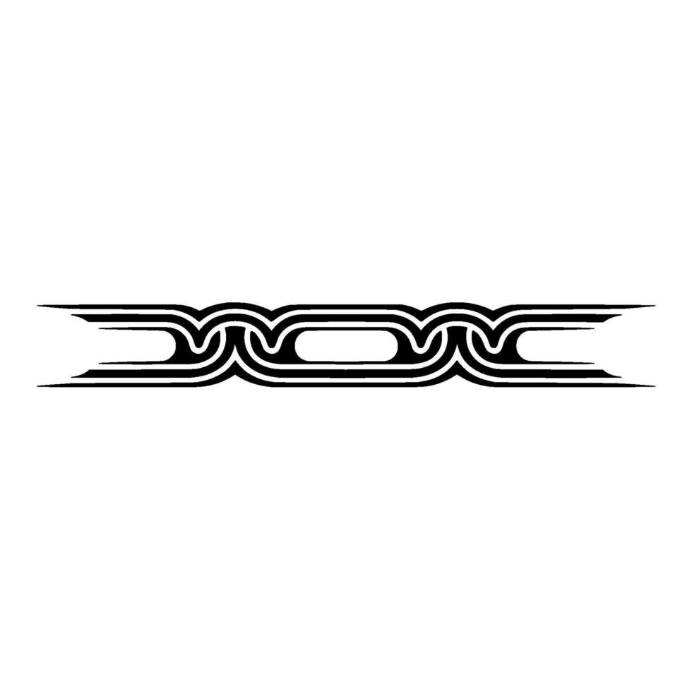 Abstract Black Chain on White, Modern Minimalist vector