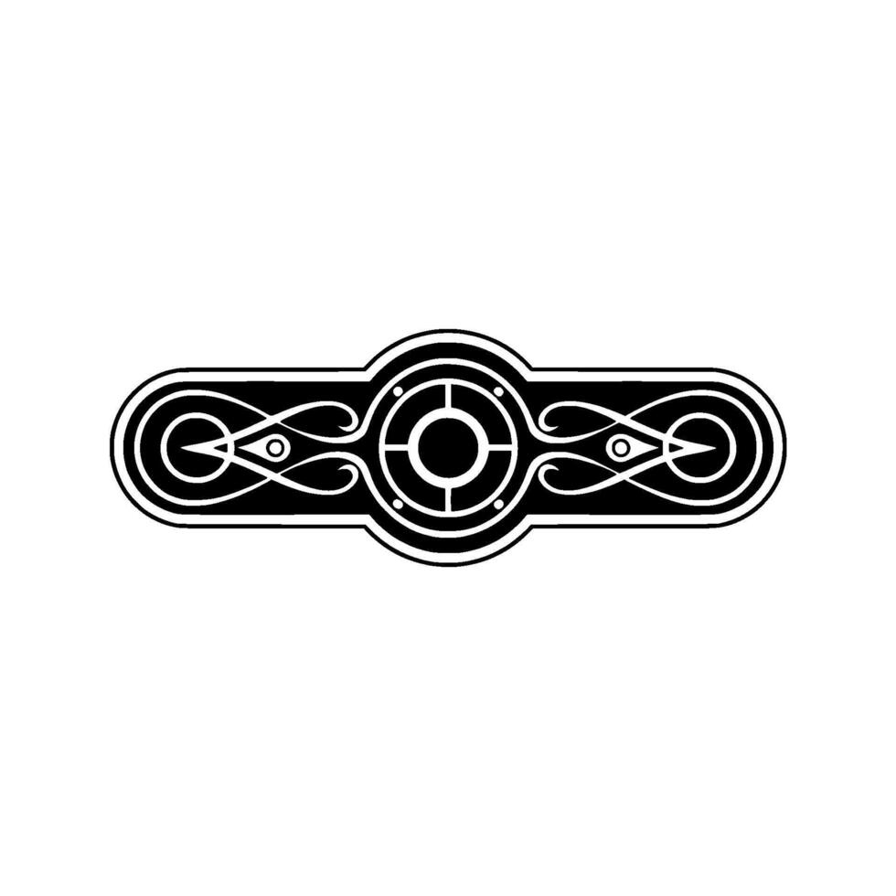 Celtic Ornament - Abstract Geometric in Black White vector