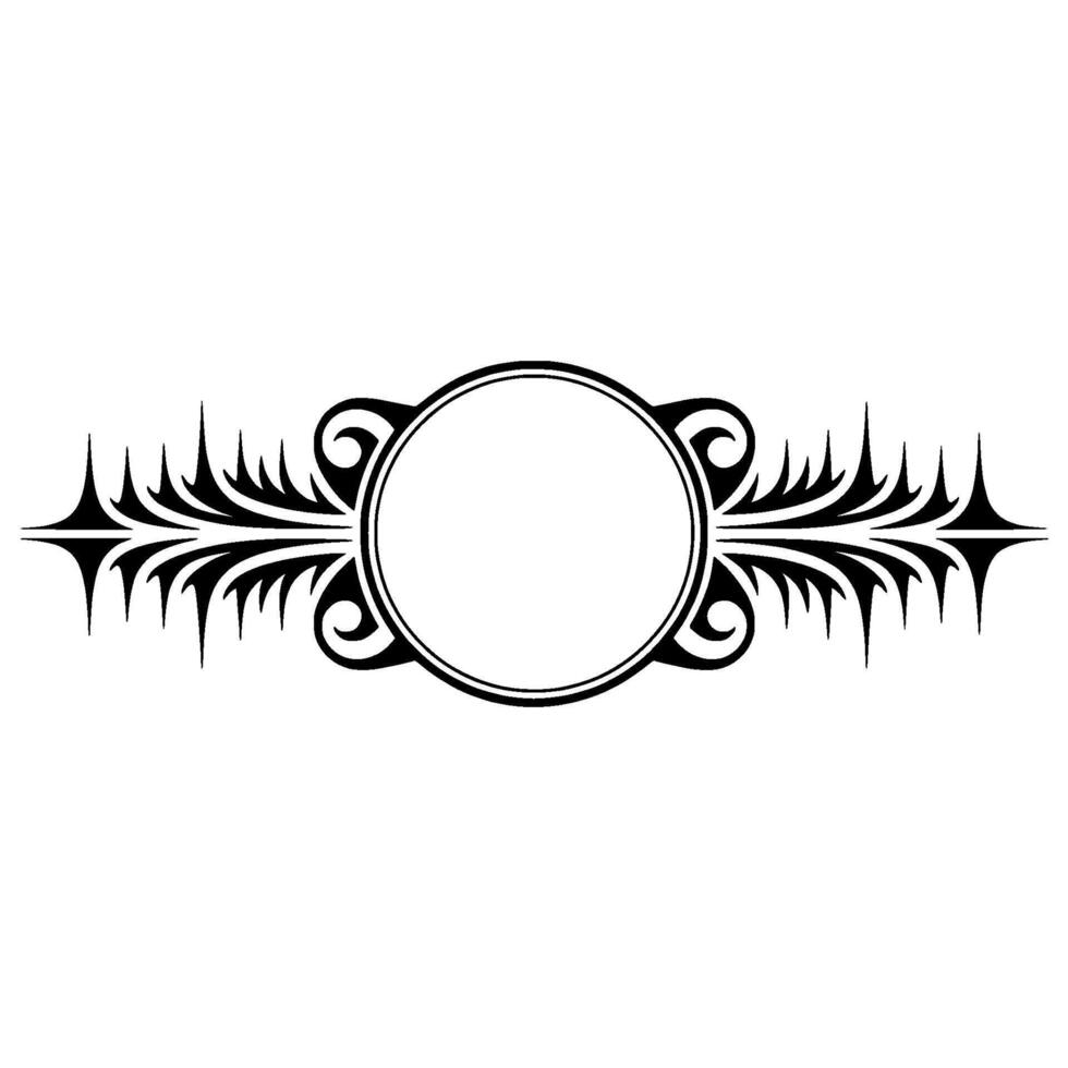 Decorative Ornament Black Scroll Frame on White vector