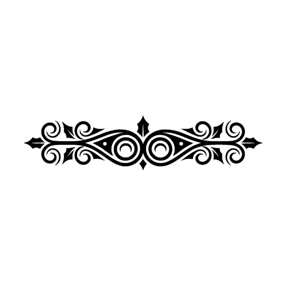 Elegant Black Ornamental Border- on, White Background vector