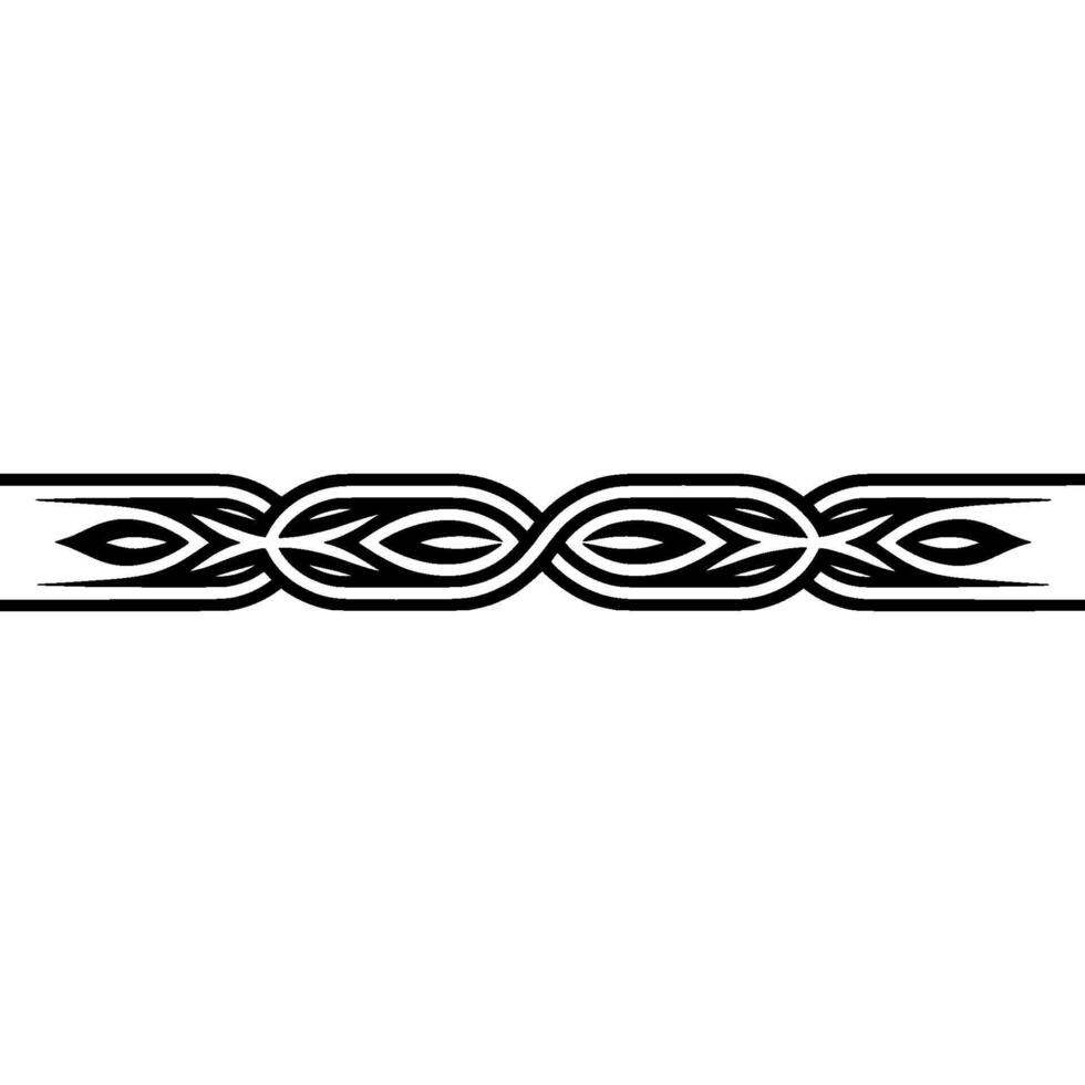 Abstract Black Border on White, Geometric Ornament, Minimalist vector