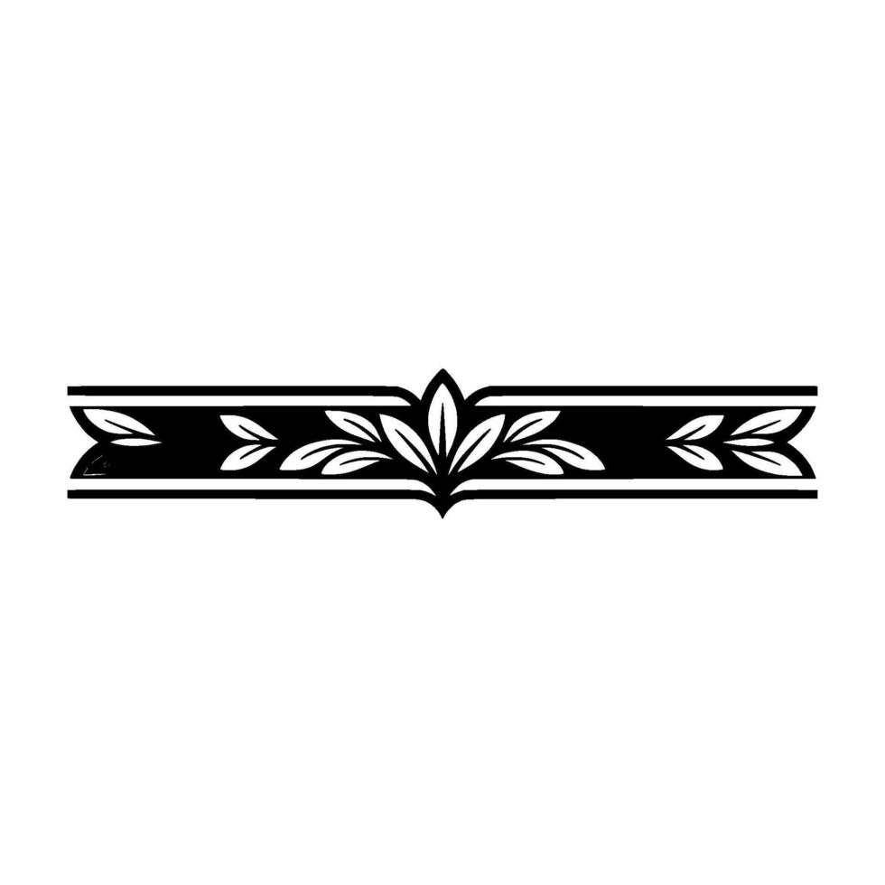 Elegant Floral Border in Grayscale Ornamental vector