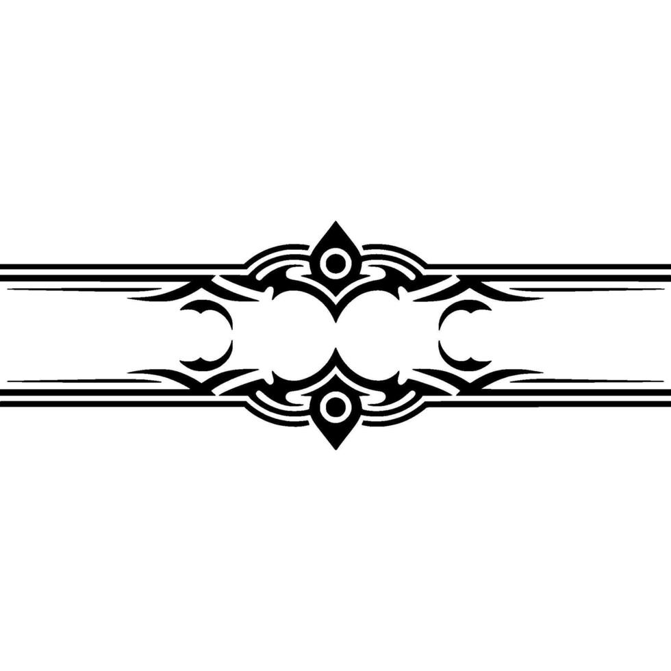 Tribal Ornament , Black and White Element, Isolated on White vector