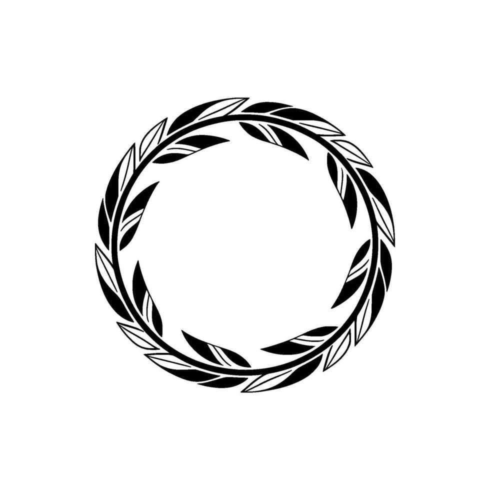 Minimalist Feather Wreath in Pastel Tones, Clean Element vector