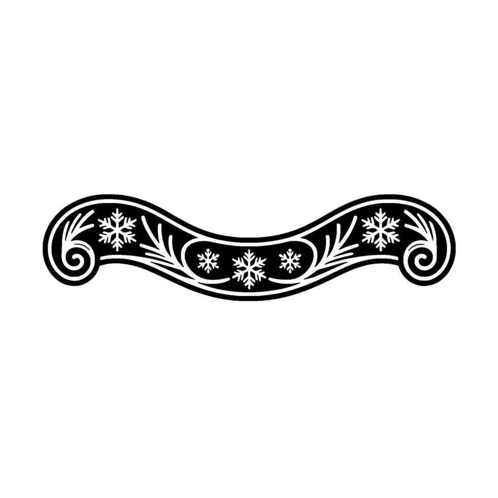 Elegant Winter Snowflakes Flourishes Ornament vector