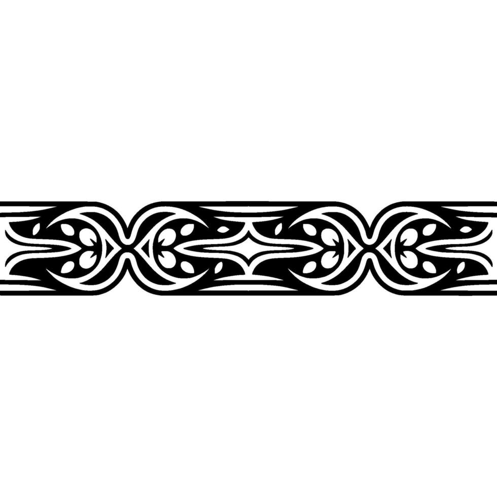 Ornate Black Border on White Background Decorative Pattern vector