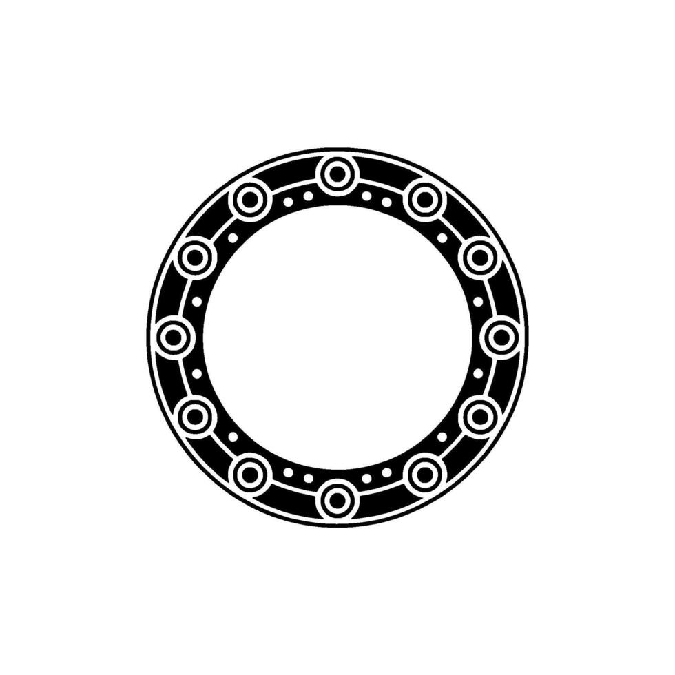 Geometric Circular in Black and White, Minimalist Style vector